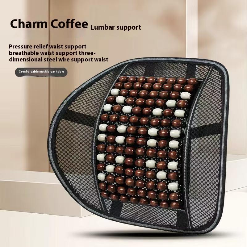 Летняя подушка на сиденье автомобиля из деревянных бусин, дышащий прохладный коврик, универсальная вентилируемая охлаждающая накладка на сиденье для всех сезонов