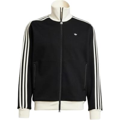 adidas Оригиналы Осень/Зима 24 Полосатая Ретро Спортивная Куртка с Воротником-стойкой с Длинным Рукавом Мужская Куртка Черная JC6353