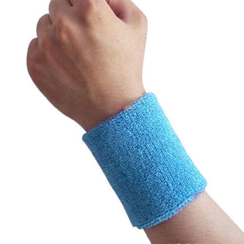 Поддержка запястья Тренажерный зал Спорт Сквош Хлопчатобумажная ткань Теннисный браслет Ремешок на руку Защитные повязки на запястье