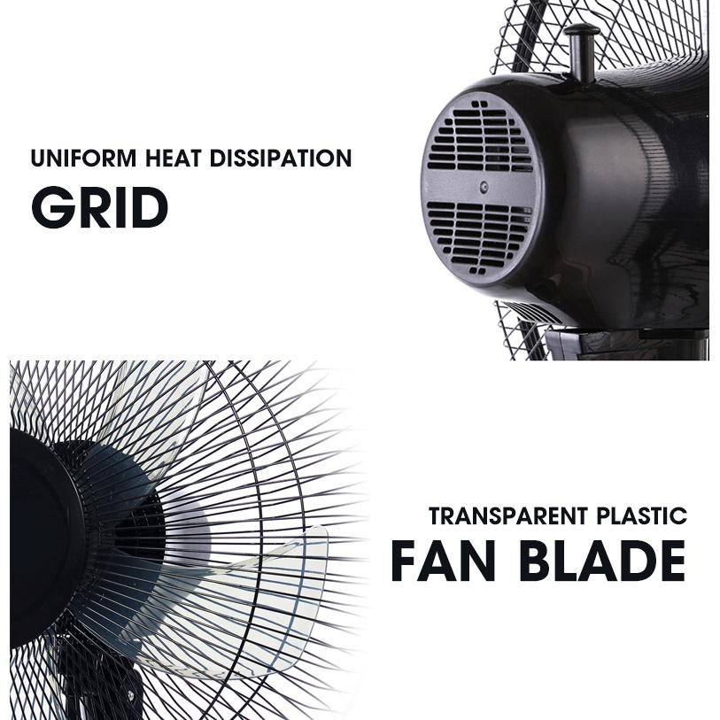 60 Вт 16-дюймовый напольный вентилятор Механическое / Пульт управления Охладитель воздуха Охлаждающий Бытовой Напольный вентилятор Кондиционер 43×130 см
