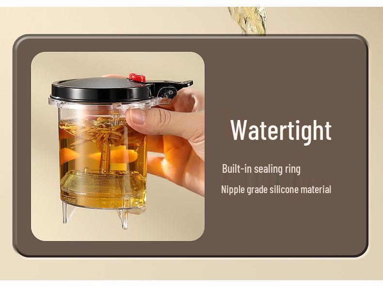 Элегантный стеклянный чайник с съемным, моющимся, термостойким фильтром и подарочной чашкой - Возможность нанесения индивидуального логотипа