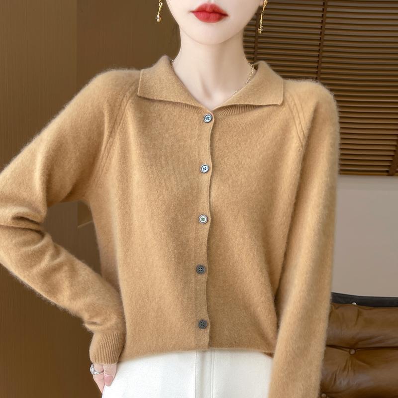 Женский кашемировый кардиган Qinghe кашемир 30% кашемир 70% шерсть осенне-зимний кашемировый кардиган мягкий и теплый