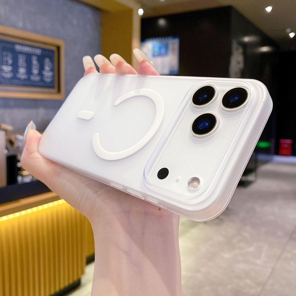 Подходит для IPhone17promax Чехол для телефона с магнитной присоской Ice Fog Матовый Apple 16 Премиальный Ультратонкий 15 Защитный чехол