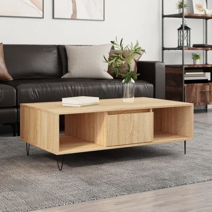 VidaXL Coffee Table Sonoma Oak 104x60x35 Cm Engineered Wood 827087