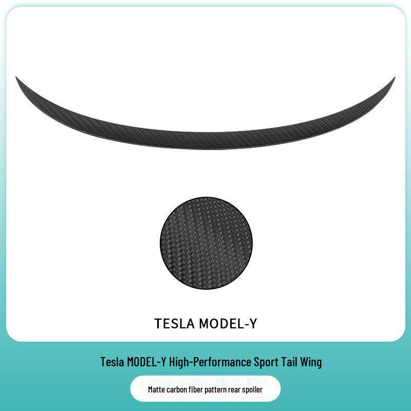 Заднее крыло из углеволокна для Tesla Model Y/3: Улучшает характеристики, снижает сопротивление ветра, не требует сверления.