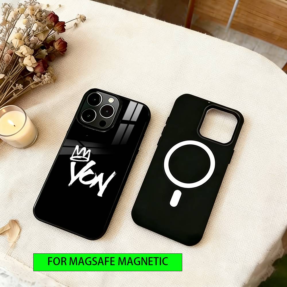 Raper K-King Von Phone Case For iPhone17,16,15,14,13,12,11 Plus,Pro Magnetic with Magsafe Wireless Charging