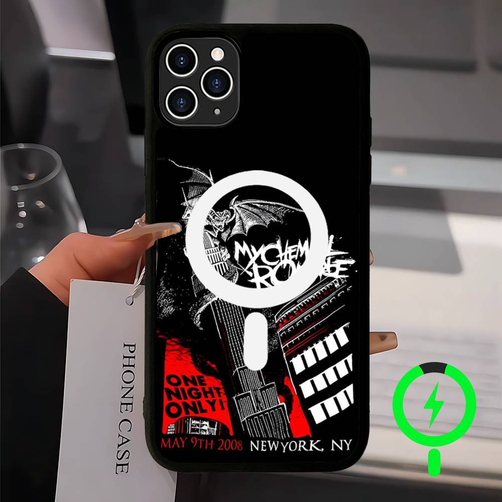 My Chemical Romance Rock Band Magnetic Case For IPhone 17 16 14 13 12 11 15 Pro Max Plus Wireless Charge Phone Cover