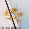 Товары для вечеринок 10-100 шт./лот популярные золотые для самостоятельного изготовления ювелирных изделий высокого качества гвоздики для ушей серебристые штифты для сережек задняя часть уха