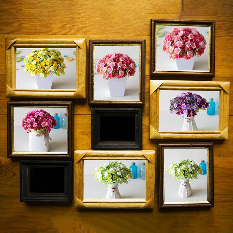 7 Вилок Искусственные Поддельные Цветы Роза Свадебный Букет Домашняя Вечеринка Декор Пластик