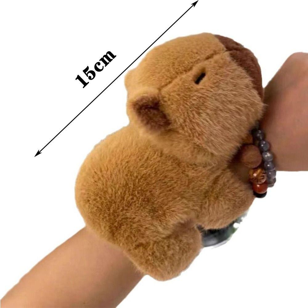 Stuffed Dolls Capybara Slap Bracelets Cartoon Huggers Slap Toy Funny Animal Clap Ring  Kids Gift