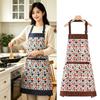 Wear Resistant Printed Apron Waterproof Women Waist Workwear Chef Apron  Barbecue