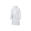 Comprehensive Training Series Solid Color Zipper Hooded Mid-Length Down Jacket Women Outerwear Paper-White 162417903-1