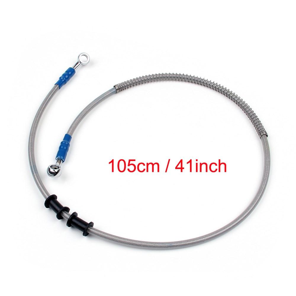 105cm/41" M10 Brake Oil Hose Line Banjo Fitting Stainless Steel End