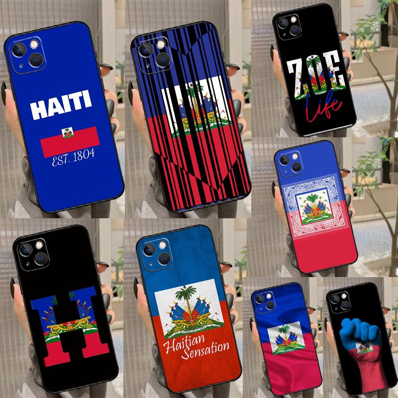 Vintage Haiti Haitian Flag Phone Case For iPhone 17 16 14 13 12 11 15 Pro Max 12 13 Mini 16E 17 Air Shockproof Cover