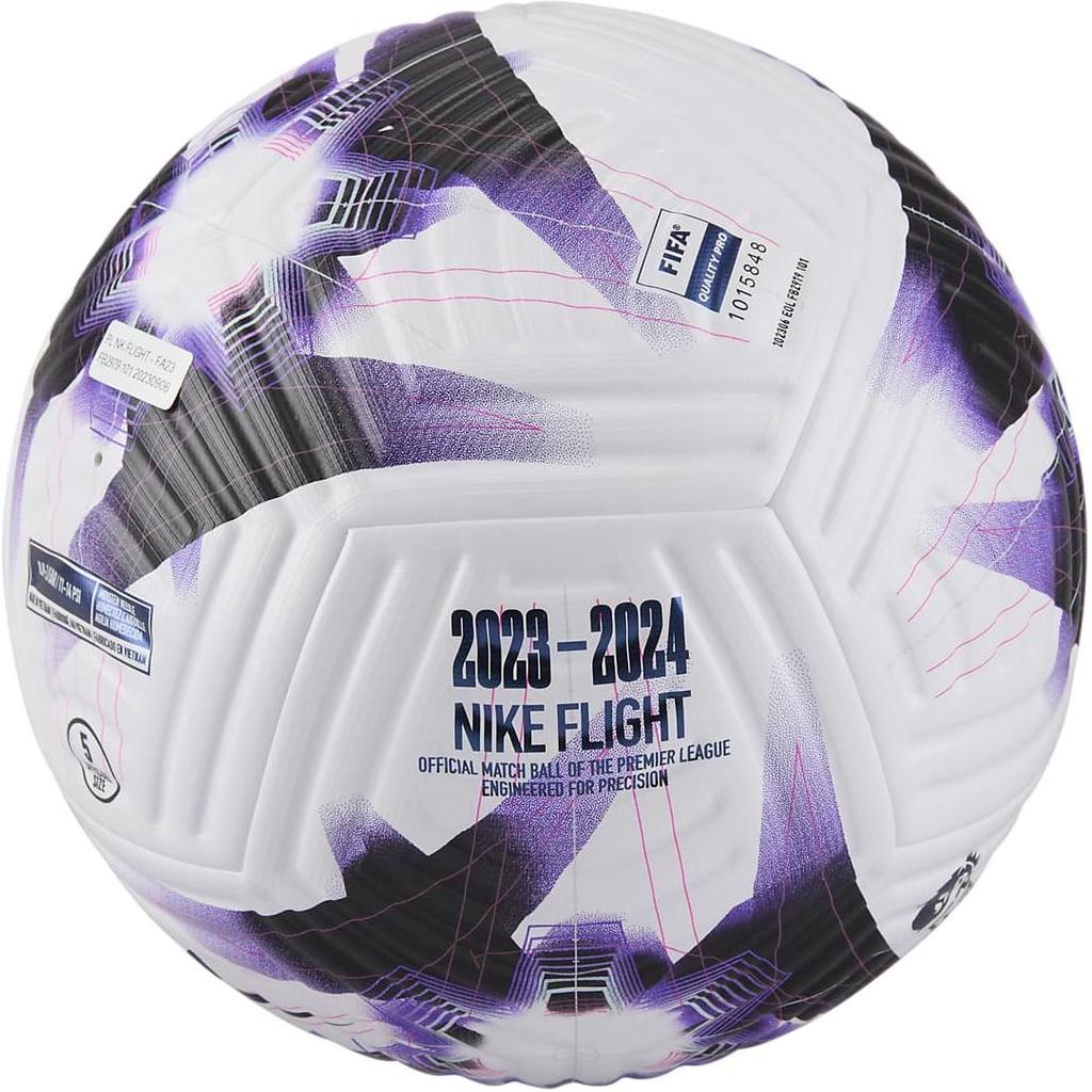 Nike Футбольный мяч Premier League Flight Размер 5 Синтетическая кожа Унисекс Страстный фиолетовый Белый FB2979-101