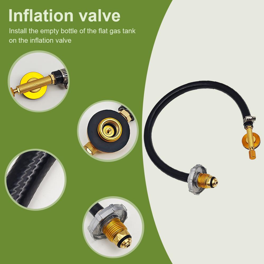 Flat Cylinder Tank Propane Recharge Adapter Gas Recharge Adapter Cylinder Tank Coupler Adapter for North America