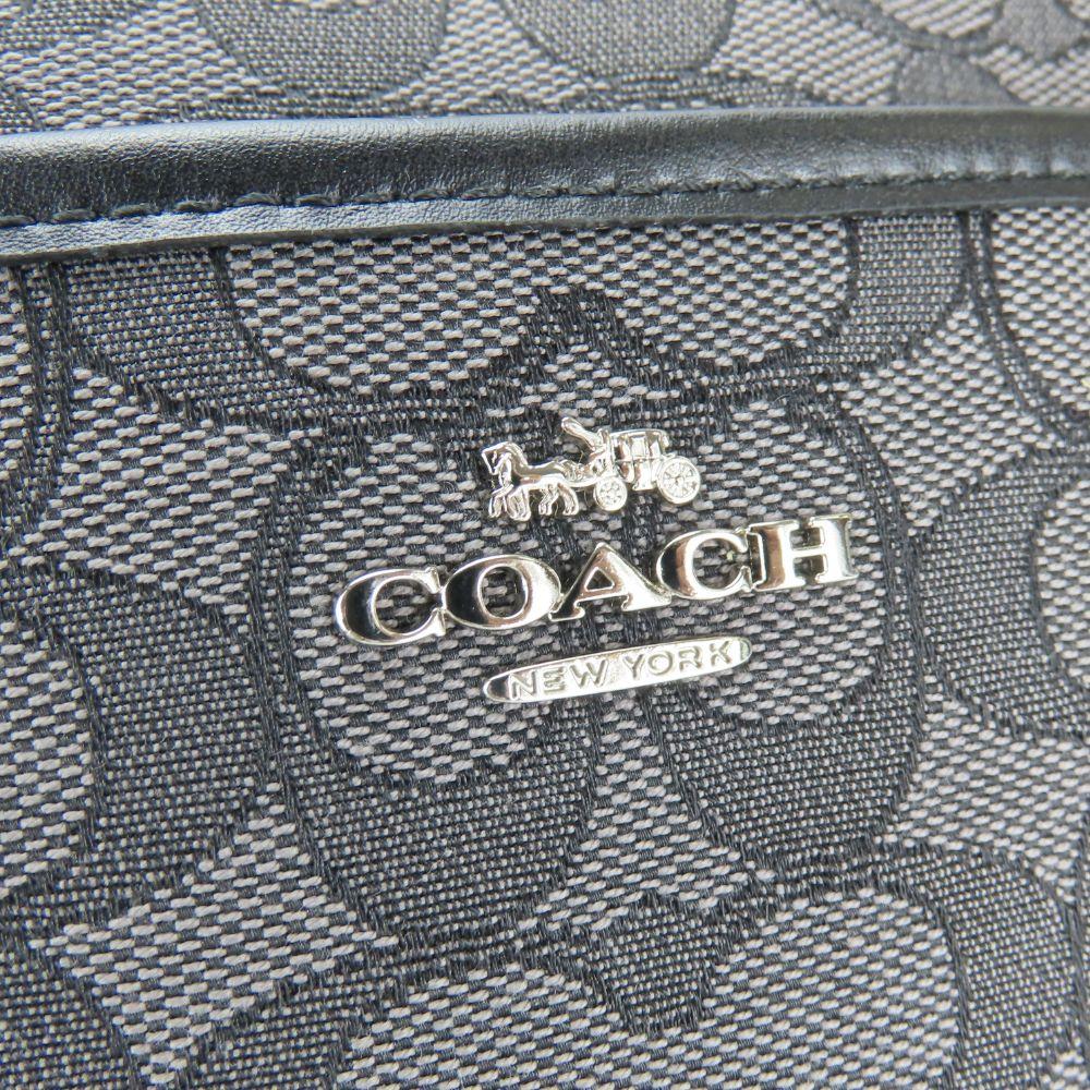 Подержанная сумка через плечо COACH F29960 Канва с логотипом/кожа серая черная повседневная