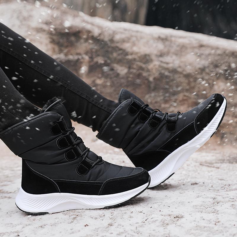 Женские зимние ботинки белого цвета, короткие, с нескользящим верхом, качественные, плюшевые, Botas Invierno, туфли на платформе, botas mujer 2024