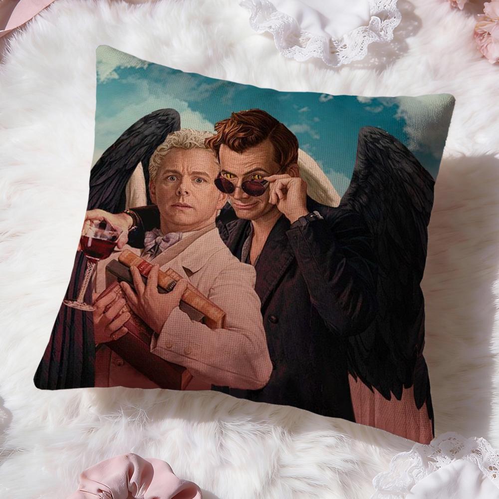 Чехол на подушку G-Good Omens Премиум Комфорт Двусторонний Чехол для Подушки - Дизайн "Два в Одном" для Любой Комнаты и Салона Автомобиля