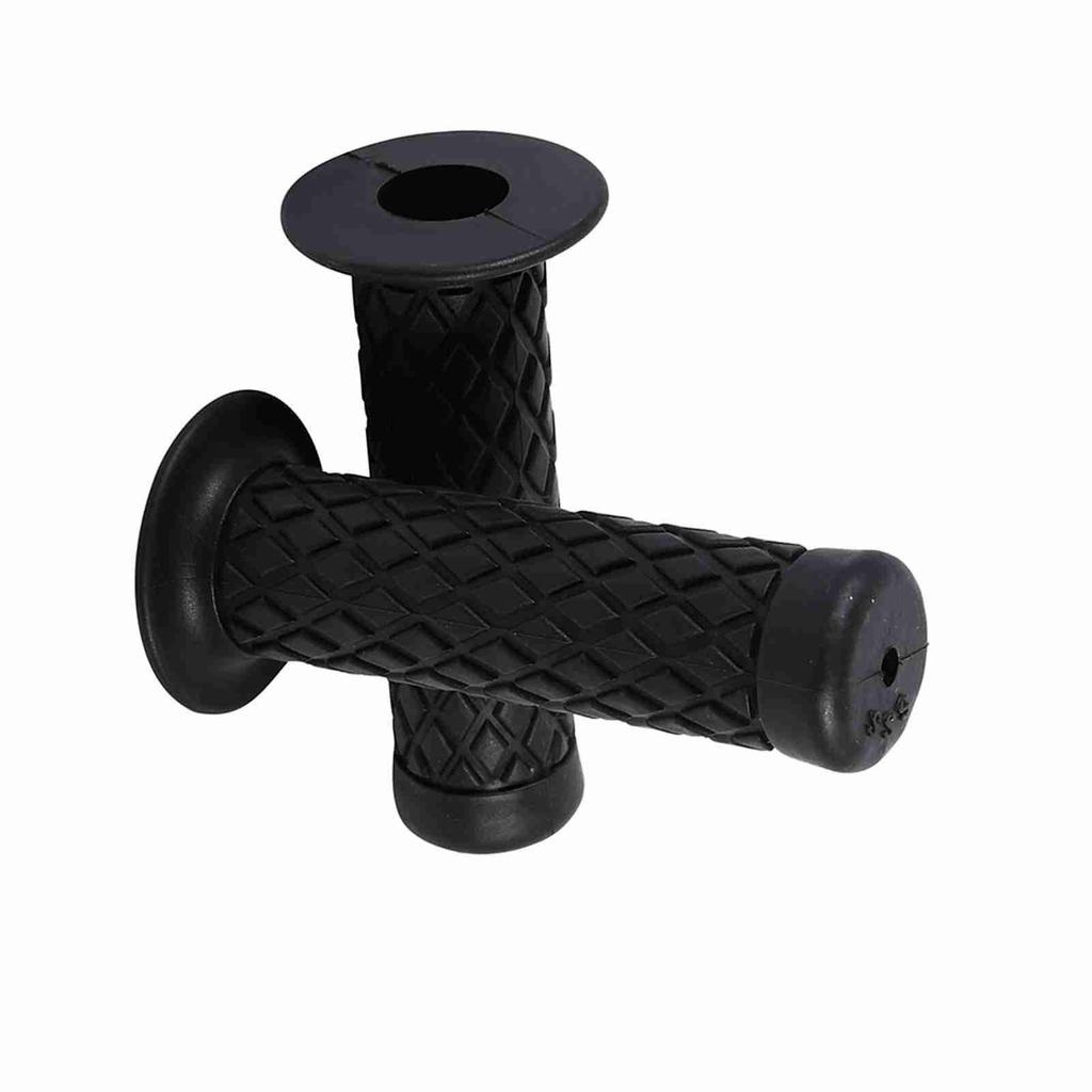 22mm 7/8"   Vintage Soft Rubber Handle Bar Hand Grips For Motorcycle Dirt Bike Black