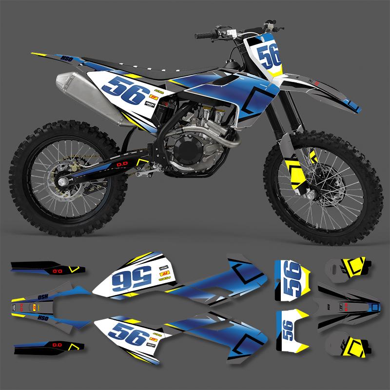 PowerZone Индивидуальные командные графические наклейки на фон Для Husqvarna Наклейки 2016-18 TC FC TX FX FS 2017-19 TE FE 125-450cc