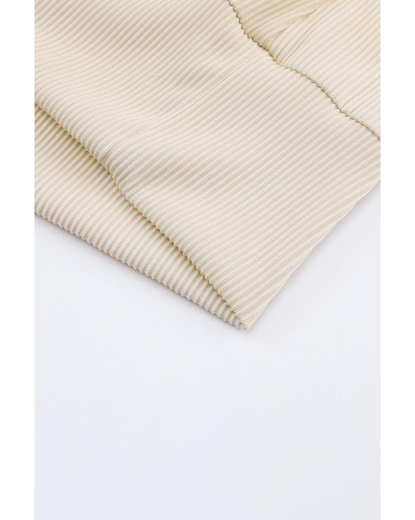 Azura Exchange Lace Trim V Neck Long Sleeve Top