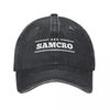 Сыны Анархии Samcro Outlaw Бейсболки Винтажные Потертые Выстиранные Мрачный Жнец Потрясающий Снэпбэк Унисекс Уличная Регулируемая Шляпа