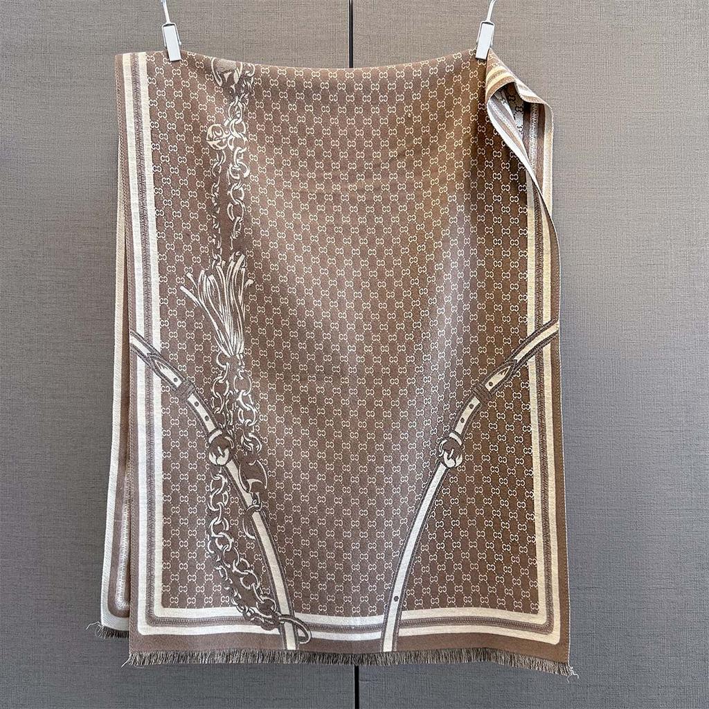 Autumn New Imitation Cashmere Jacquard Craftsmanship Light Luxury Versatile Temperament Scarf with Thickened Warm Shawl