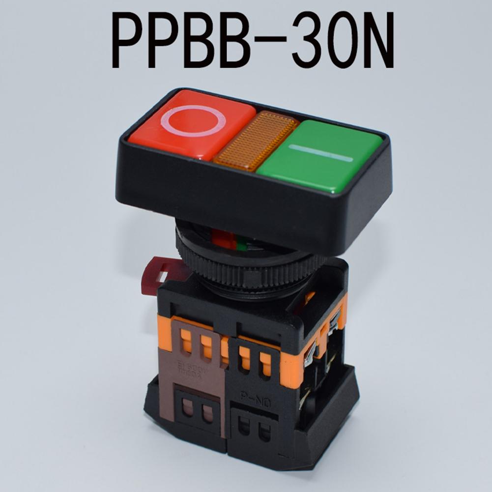 Red Green Dual Button Switch With Light APBB 22 25N AS 22 25N PPBB 30N Plastic Dual Key Dual Position With LED Button Switch