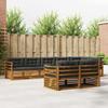 Outdoor Sofa Set with Cushions 8 pcs Natural and Anthracite
