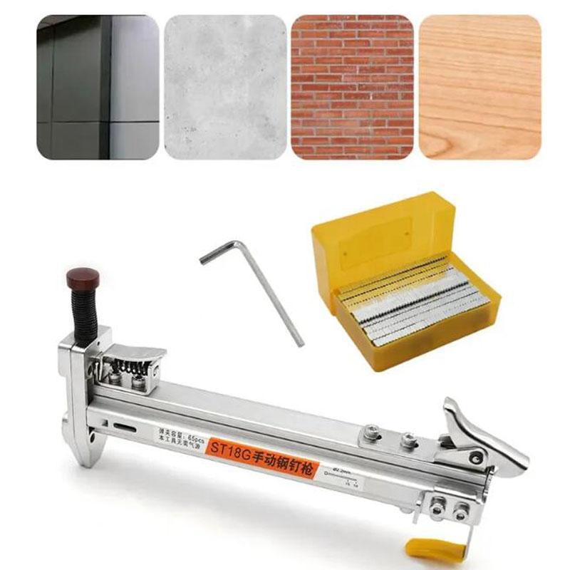 Manual Steel Nail Tool ST18 Semi Automatic Cement Nail Wire Slot Nailing Device Nailing Machine Woodworking Tacker
