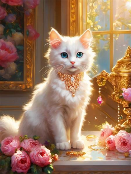 5D алмазная живопись Новые поступления Кошка Роза Полная квадратная круглая алмазная мозаика Вышивка Животное Цветок Домашний декор