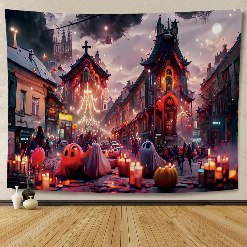 Halloween Decoration Background Cloth Hanging Cloth Wall Renovation Home Living Room Room Decoration Party Decoration