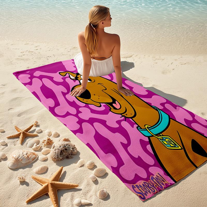 Halloween fantasy comedy adventure cartoon movie Scooby-Doo towel outdoor camping vacation swimming beach towel outdoor absorbent bath towel Y12