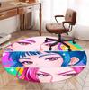 Girl group Pattern Round Rug, Indoor/Outdoor Mat, for Picnic, Gameroom, Bedroom, Office, Living Room, Home Decor Carpet, Birthday Gift