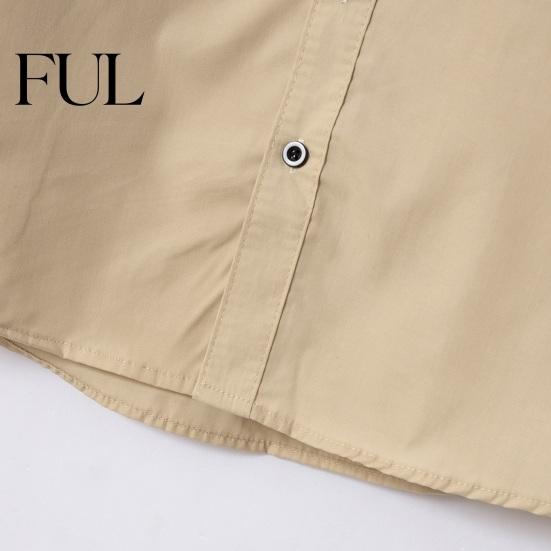 Colorblock Men Dress Shirt Spring Plaid Print Single-breasted Slim Fit Long Sleeve Turn-down Collar Buttons Streetwear Casual Business Cardigan Coat