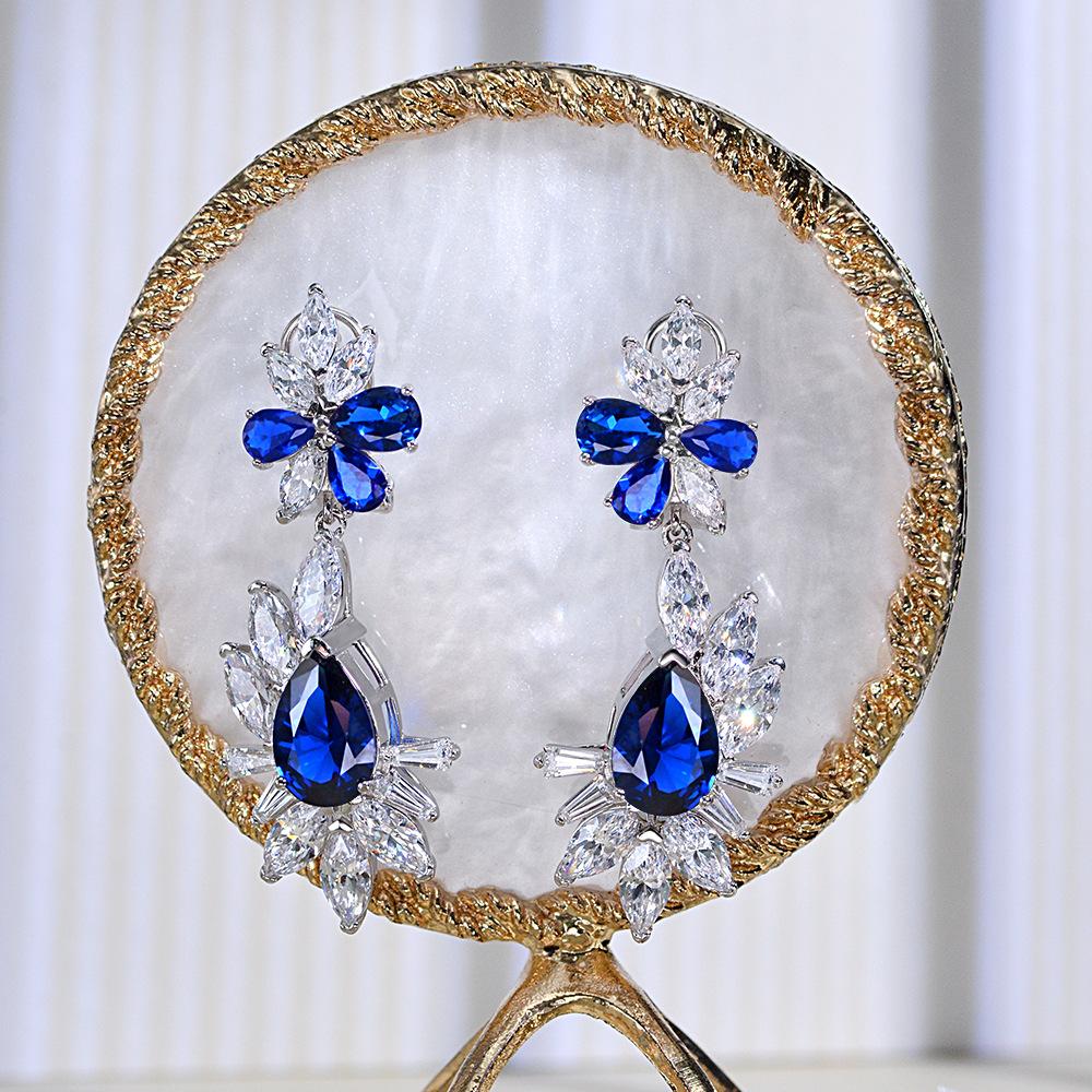 Gica Gema Серьги с высокоуглеродистыми бриллиантами, стерлинговое серебро 925 пробы, уникальный дизайн, романтические изящные серьги, ювелирные изделия, подарки для свадебной вечеринки, новый тренд, 8*12 мм