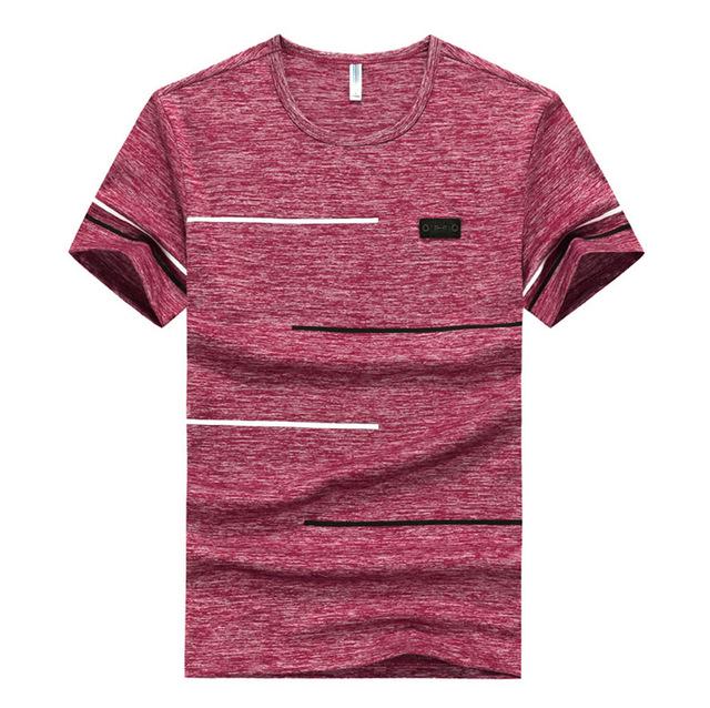 Мужская футболка ST, летняя хлопковая футболка с круглым вырезом и коротким рукавом, футболки, модные тенденции для мужчин 