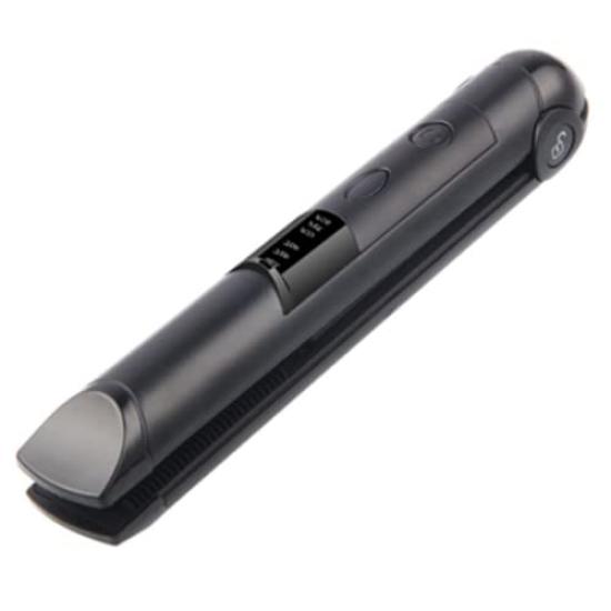 Выпрямитель для волос Беспроводной USB Перезаряжаемый Мини-размер Прямой Завивка 2 в 1 Регулировка температуры Отображение оставшегося уровня Легкий Дорожный Портативный Черный