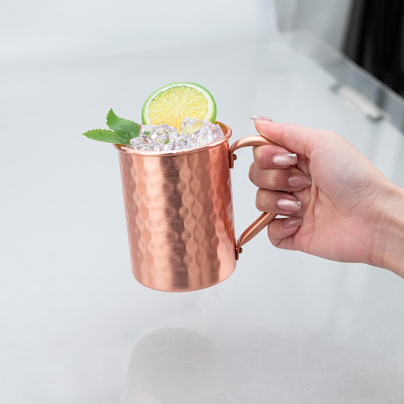 Новые 100% медные кружки Pure Solid Moscow Mule PURE Copper Mugs-Shaped 400ml Cocktail Cups Beer Milk Mug Drinkware