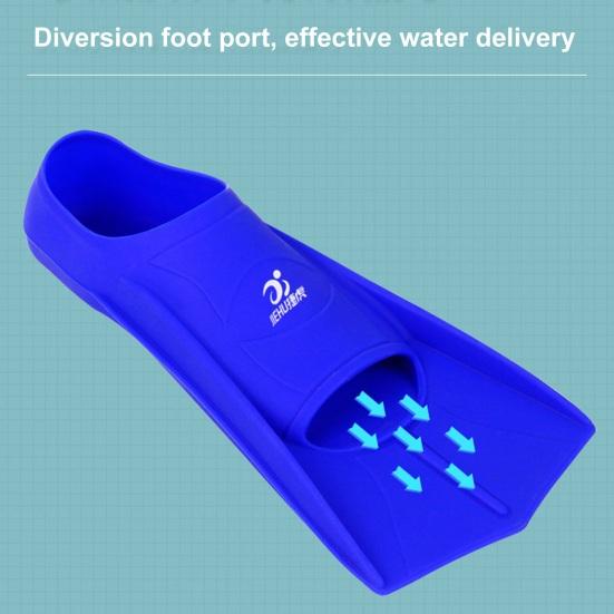 1 пара ласт для тренировки плавания, плавающие ласты с короткими лезвиями, мягкие, гибкие, удобные, ласты для плавания для взрослых, тренировочное пособие