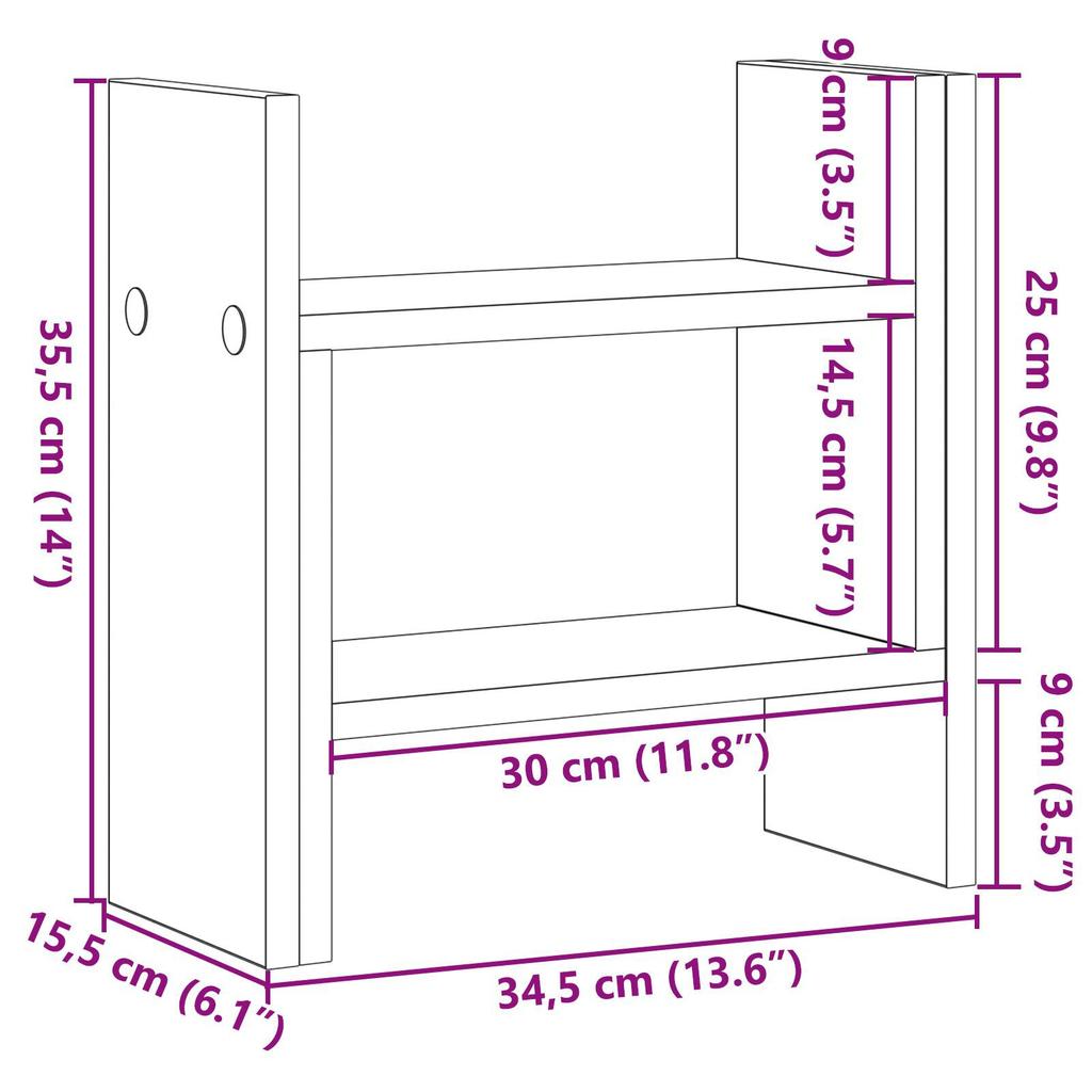 1 Piece creative design desktop storage rack, display rack for ornaments, cosmetics storage, 50x15.5x35.5 cm