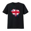 Футболка Union Jack с дизайном в виде сердца Флаг Великобритании Покажите свой патриотизм к Британии Англии Соединенному Королевству винтажная стираная повседневная