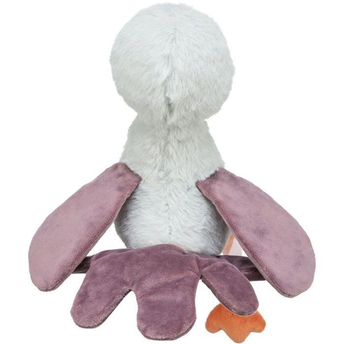 Peluche pour chien - TRIXIE - Autruche - Blanc/Orange/Violet - Jouet interactif - Matériaux durables