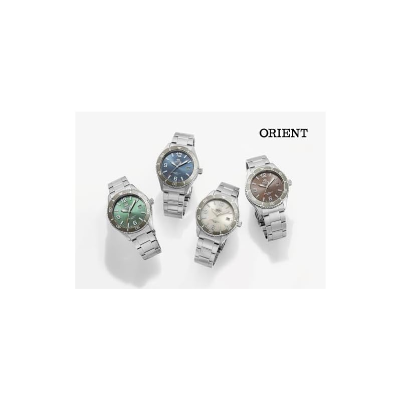 Мужские часы Orient Mako SOLAR с солнечной батареей, RN-WJ0001E, Зеленые, с гарантией японского производителя