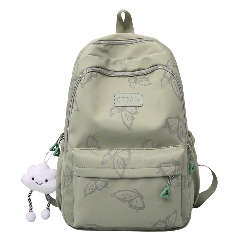 Рюкзак с принтом бабочек на два плеча для студентов, модель 2025 года - нишевый дизайн для девочек среднего, старшего школьного и студенческого возраста.