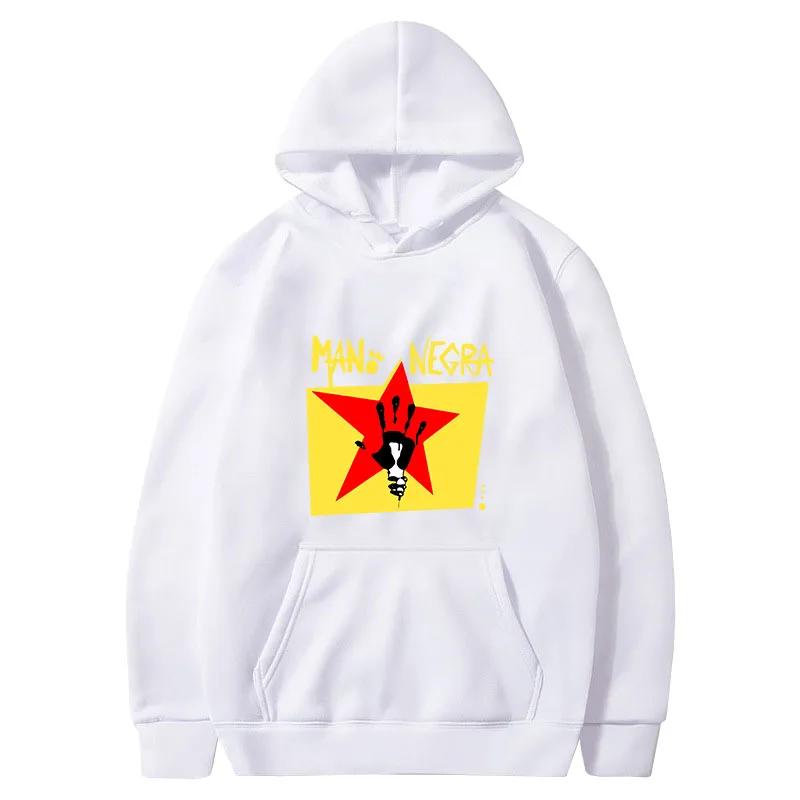 Spring and Autunm Mano Negra Manu Chao Rock Band Men's Hoodies New High Quality Tops Vintage Casual Unisex Long Sleeve Pullover