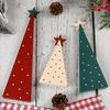 3PC Creative Holiday Home Decor Miniature Christmas Tree Display Desktop Standing Christmas Ornament Wooden Ornaments