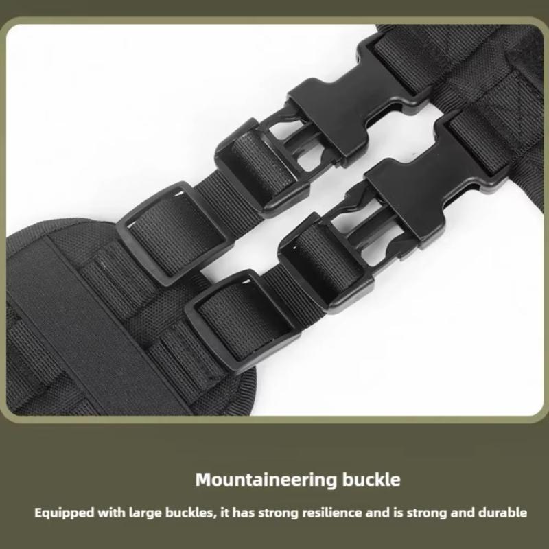 Military Style Oxford Cloth Pet Tactical Chest Back Solid and Durable Dog Vest Multifunctional Large Dogs Leash Explosion Shock Pet Products Supplies