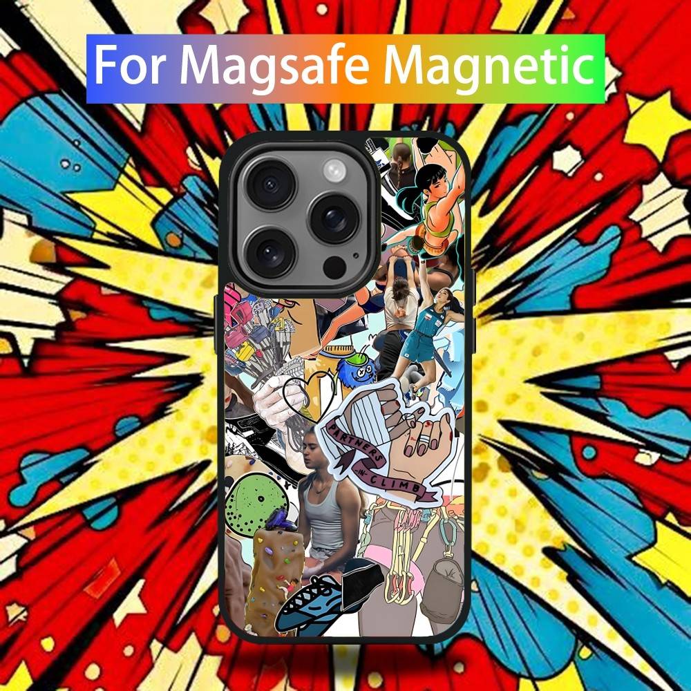 Rock Climbing Wall Phone Case For iPhone 17,16,15,14,13,12,11 Pro,Max,Plus,Mini,Air,E Magnetic Magsafe Cover